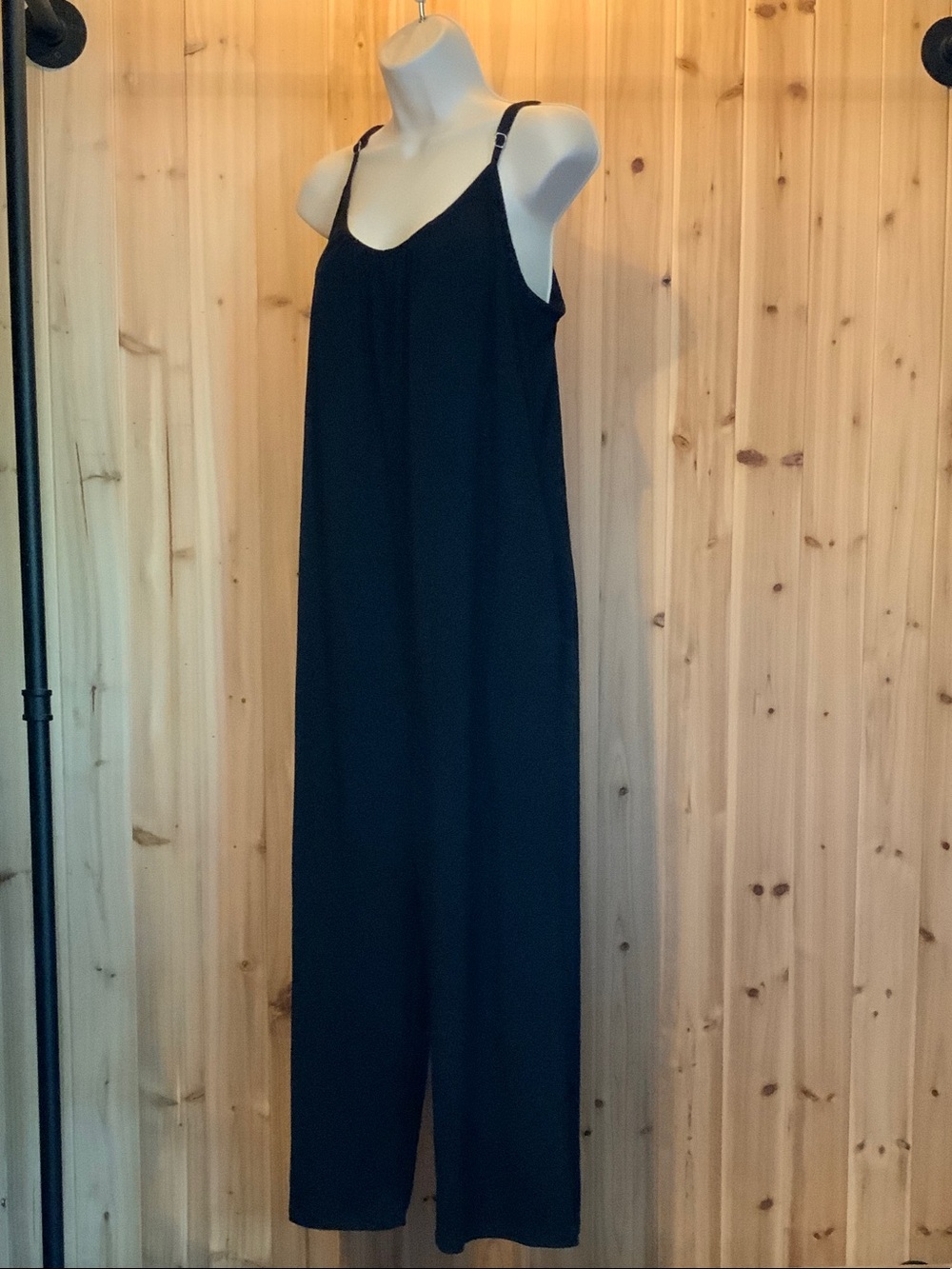 Classic Black Wide-Leg Jumpsuit - Sleek Minimal Design